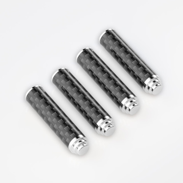 Universal 4PCS Carbon Fiber Door Lock Knob Pull Pins Cover - Car Interior Accessories