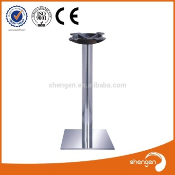 Modern stainless steel table bases and table tops