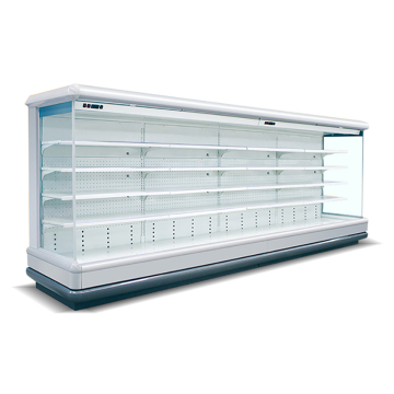 Commercial Refrigeration Equipment Double Air Curtain Of Fruits Refrigerated Display Cabinet