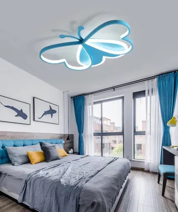2023 New Butterfly Modern Lighting Kids Room Lamp LED Bedroom Lights for Children