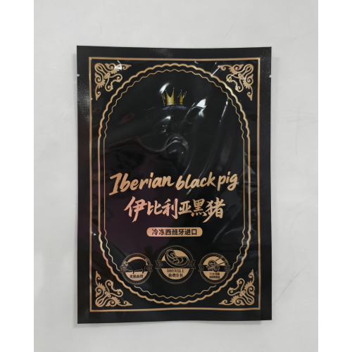 Poche plate à trois joints latéraux pour porc noir ibérique congelé importé