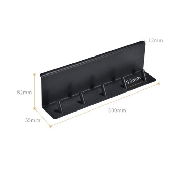 Schwarz -Wand -Badezimmerreihe Haken Kitchenregalregal