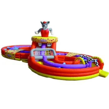 Outdoor Inflatable Maze and Slide Combo for Amusement Parks