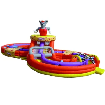 Outdoor Inflatable Maze and Slide Combo for Amusement Parks