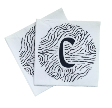 Wholesale Virgin Wood Pulp Quilted Logo Cocktail Napkin