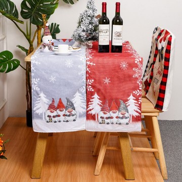 Santa Claus Patterned Holiday Table Runner: A Festive Christmas Design for Your Table