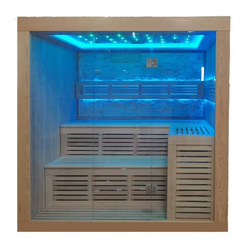 Traditional indoor sauna room