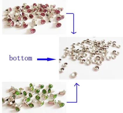 7mm Bifurcated Rivet Embellished with Light Colorado Topaz Glass Stone