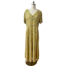 Women's Floral-print Front Button fastening Dress