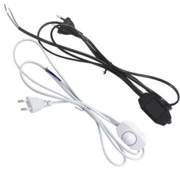 Dimmable 1,8m Eu/US Plug Light Switch Round καλώδιο για λαμπτήρες LED