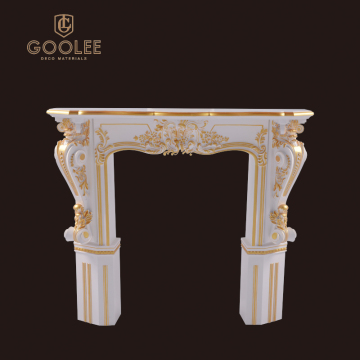 Goolee New Design Indoor Hand Carved Elegant Fireplace