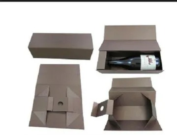 Luxury Customized One Bottle Wine Foldable Paper Box