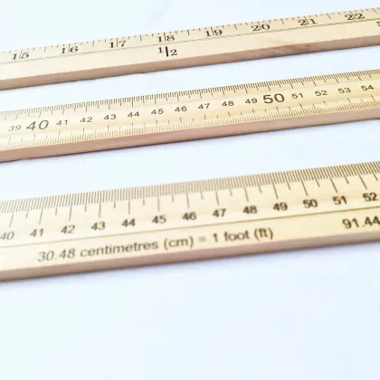 1 Meter Wooden Ruler - School Classroom Stationery Supply