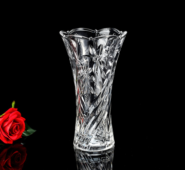 Crystal carved glass bottle