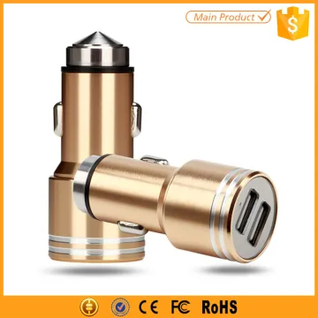 Universal Metal Car USB Charger 2 port Quick Charger 2.0 Car Charger 2.4A