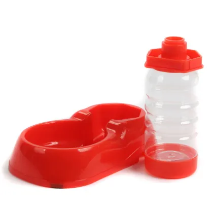 Pet drinker products plastic portable drinker bottle