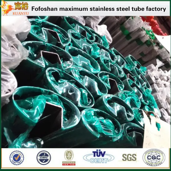 Distributor sus304 stainless steel oval single slot tubes for Interior Railing