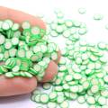 Kawaii Novel Soft Polymer Clay Round Slice Bead Green 6mm 500g / lot Cute Design for Nail Art or Slime Making DIY Fillers