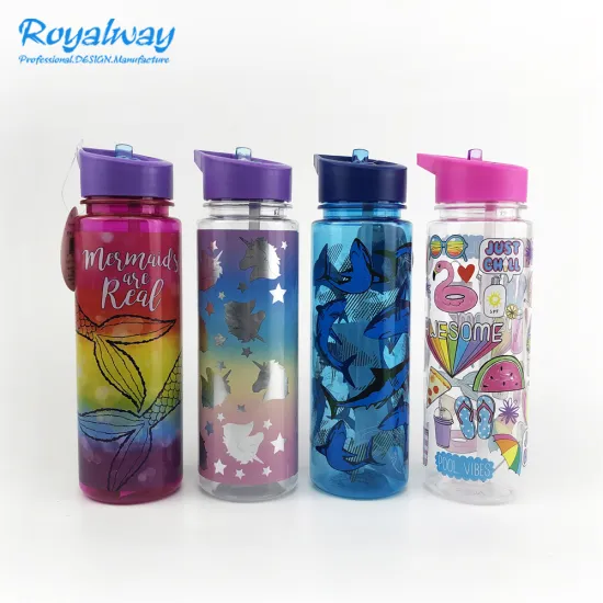 Customized 24oz Silicone Band PET Straw Water Bottle: Your Personalized Hydration Solution