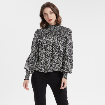 Women Plain Rayon Blouse Long Sleeve Tunic shirt