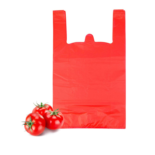 Retail supermarket restaurant food store takeaway plastic vest carry bag