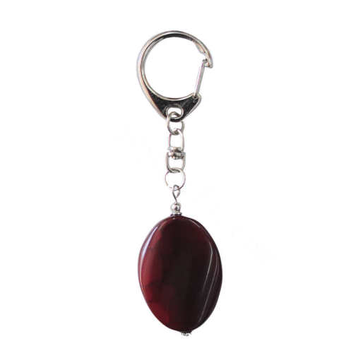 Natural Gemstone Agate Keychain