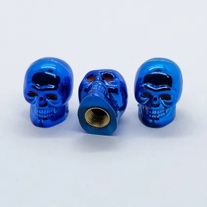 JDMotorsport88 Car JDM Racing Motorcycle ABS Skull Wheel Tire Air Valve Caps (4pcs)