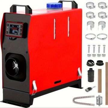 Portable 12V Diesel Air Heater with LCD Monitor and Remote Control for Outdoor Use in Cars, RVs, Trucks & Tents