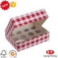 Cheap cupcake food box with clear window