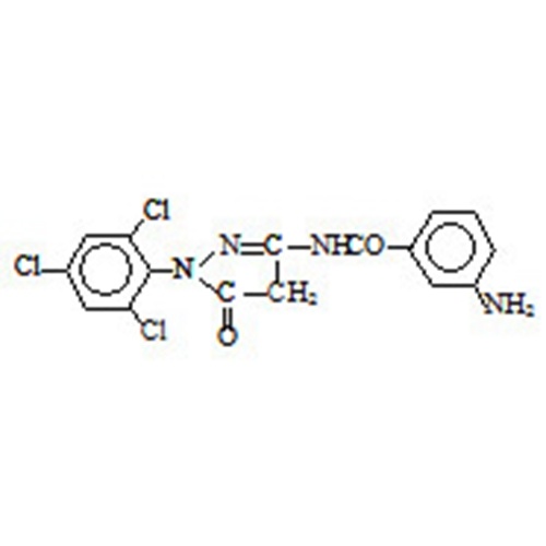 1- (2,4,6-triklorofenil) 3- (m-amino-benzamido) -5-pirazolon CAS 40567-18-8