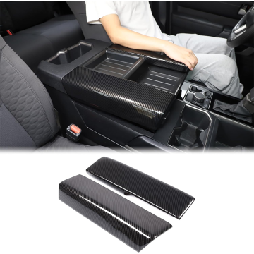OEM ABS Interior Trim Parts for 2023 Toyota Tundra - Carbon Fiber Armrest & Stickers