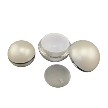 Recycled Pearl White Acrylic Cosmetic Jars - Cream Container Options