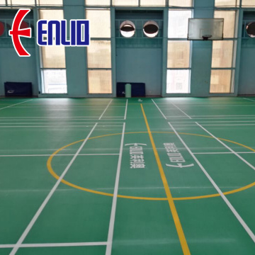 Pavimento in PVC per pavimento del campo da badminton verniciato