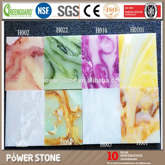Beautiful Decorative Artificial Onyx Light Translucent Slab
