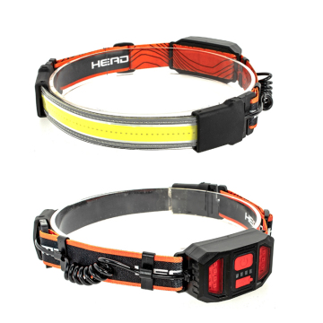 USB Rechareable Belt COB Headlamp Patch Headlamp