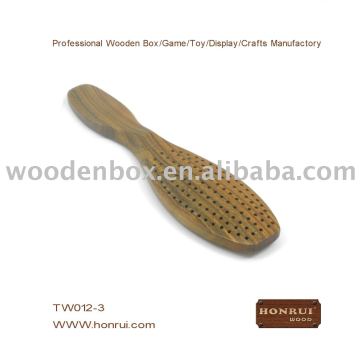 wooden hair brush handle