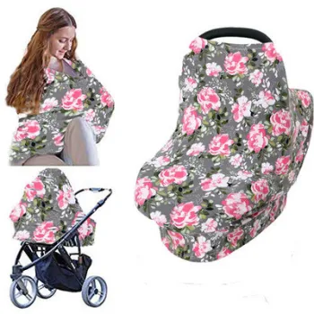 Multifunction Stretchy Baby Car Seat Cover Nursing Cover Breastfeeding Privacy Cover Newborn Stroller Cover Baby Carseat Cover
