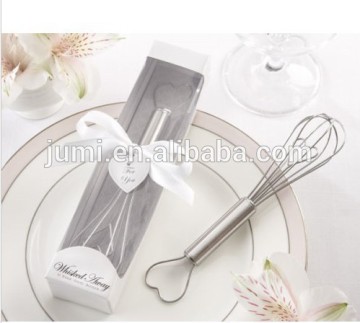 heart shape stainnless steel whisk wedding giveaways
