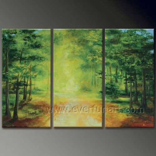 Nature Scenely Tree Oil Painting --- Tree in The Forest