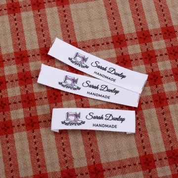 Custom Clothing Labels - Personalized Brand , Organic Cotton Ribbon Labels , Logo or Text, Sewing Labels (MD3012)