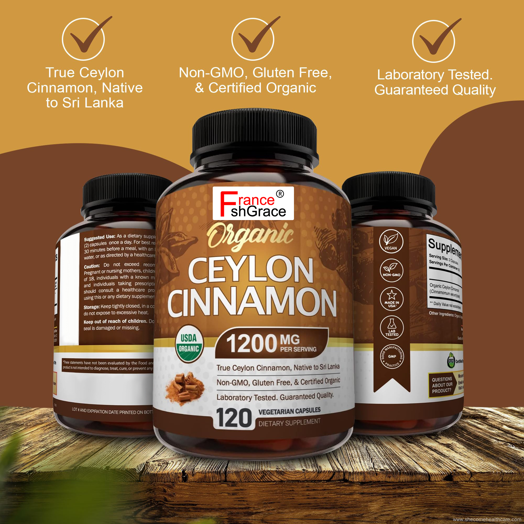 Ceylon Cinnamon Supplement Antioxidant Cinnamon capsules