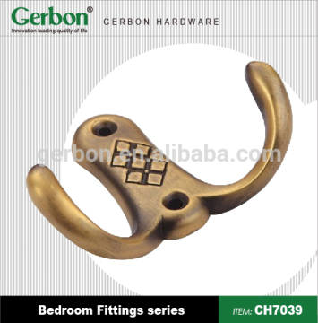 classical brass plated Zinc Alloy clothes Hook