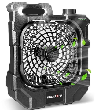 Camping LED Fan with Light and Outdoor Electric Heater