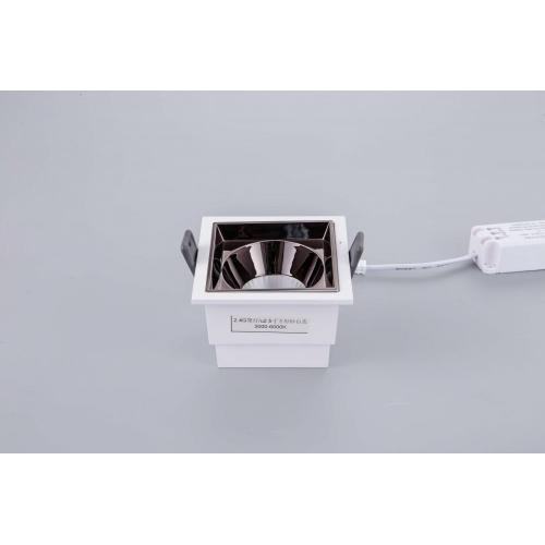 7W 3500K 2.4G Remote Control Led Square Spotlight-Aluminum