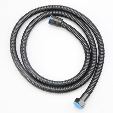 Black Paint Stainless Steel Shower Head with Copper Cap and 4-Point Hose