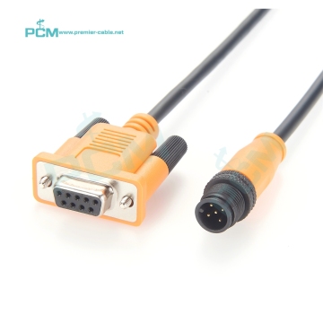 Automatisation industrielle: câble de bus à canet à haut débit avec connecteur M12 à D-SUB DB9 RS232 pour les applications maritimes, adapté à NMEA 2000 et à la journalisation des données Canopen