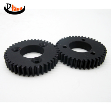 CNC Machined Custom Top Spur and Bevel Stainless Steel & Aluminum Pinion Gears with Helical Design and Nitriding Finish