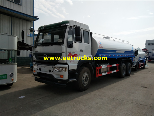 15cbm 6x4 SINOTRUK Water Tanker Trucks