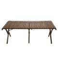 Petite table de camping en bois pliant portable en plein air