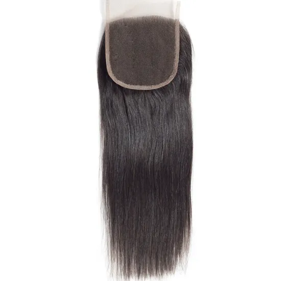 Wholesale 4x4 5x5 6x6 Transparent Lace Closure Straight Remy brazilian  human hair straight  virgin hair closure vendors